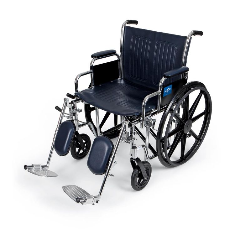 Excel Extra-Wide Wheelchair I Removable Desk-Length Arms I Elevating Leg Rests