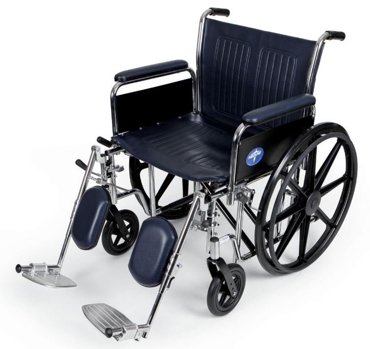 Excel Extra-Wide Wheelchair I Removable Full-Length Arms I Elevating Leg Rests