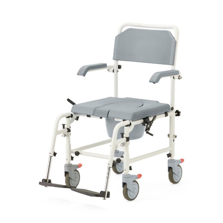 Medline Aluminum Shower Commode Transport Chair
