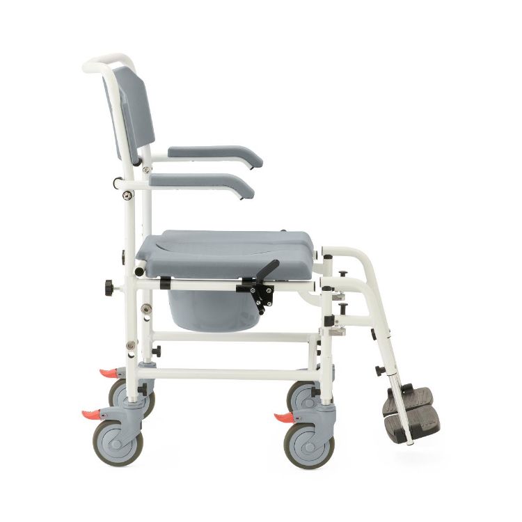 Medline Aluminum Shower Commode Transport Chair
