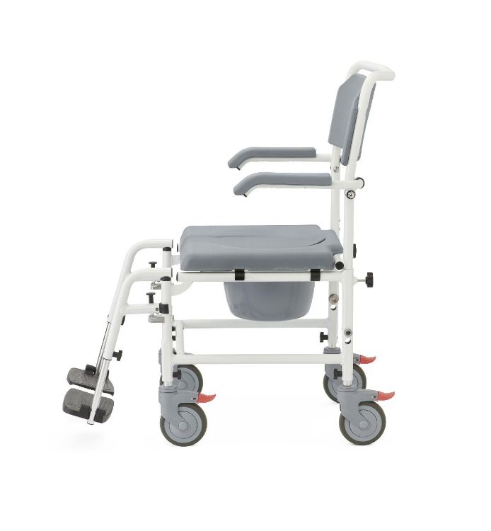 Medline Aluminum Shower Commode Transport Chair