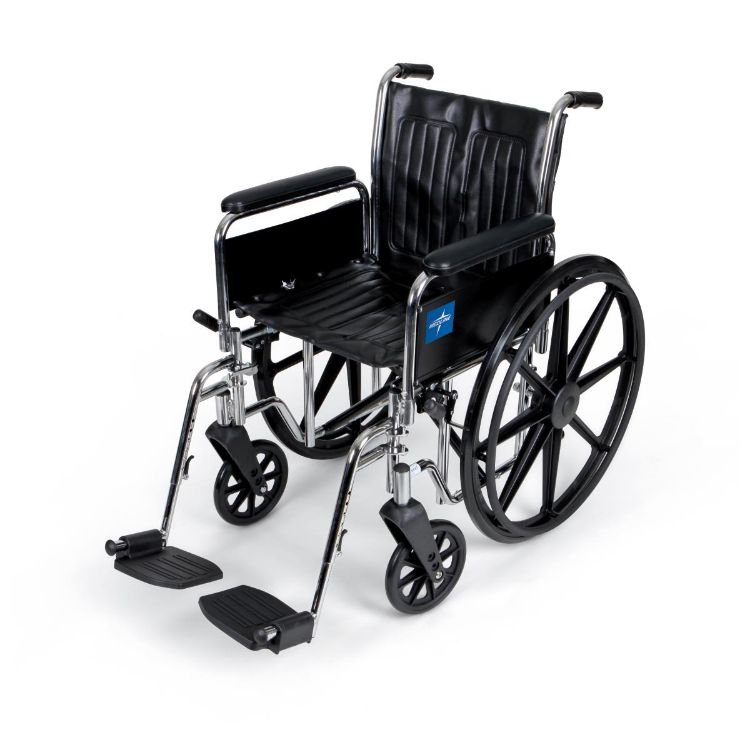 Excel Wheelchair I Removable Full-Length Arms I Swing-Away Footrests