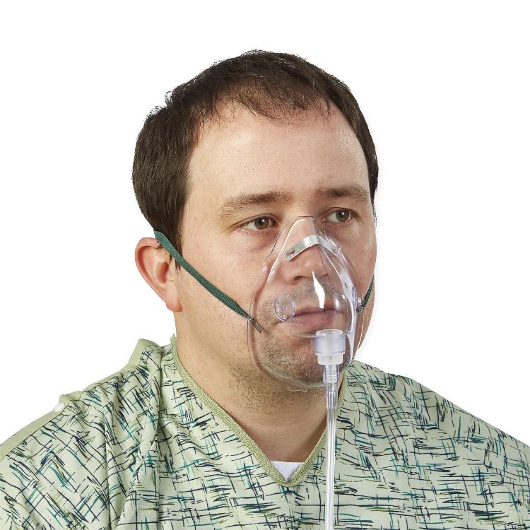Medline Oxygen Masks with Standard Connector I Medium Concentration I Adult