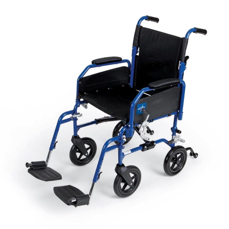 Hybrid 2 Transport Wheelchair with Removable Desk-Length Arms and Swing-Away Footrests