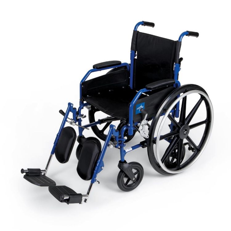 Hybrid 2 Transport Wheelchair with Removable Desk-Length Arms and Swing-Away Elevating Footrests
