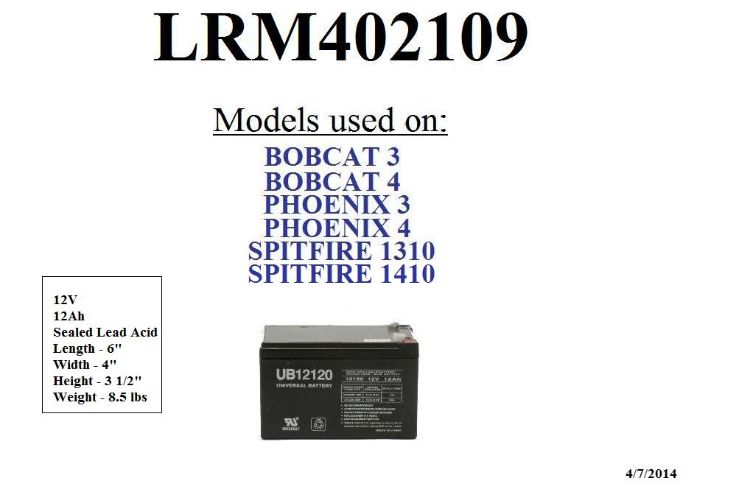 drive scout, bobcat 3, bobcat 4, phoenix 3, phoenix 4, spitfire 1310,spitfire 1410 mobility scooter replacement battery