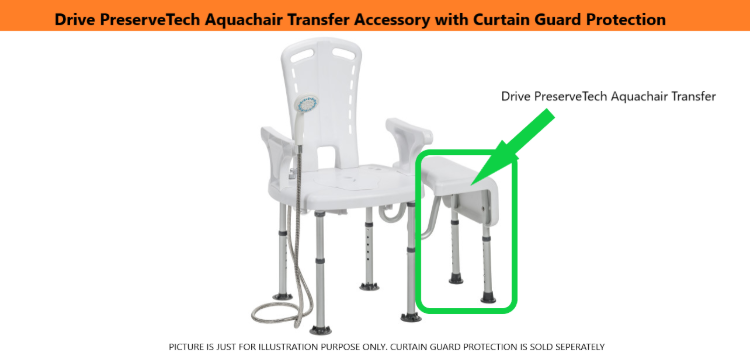 Drive PreserveTech Aquachair Transfer Accessory with Curtain Guard Protection
