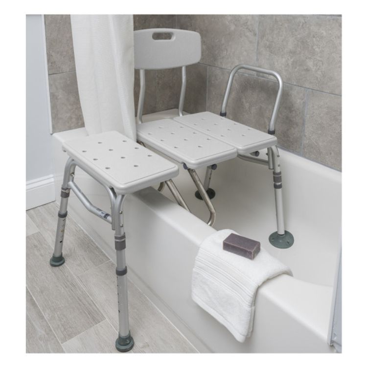 Splash Defense Transfer Bench with Curtain Guard Protection