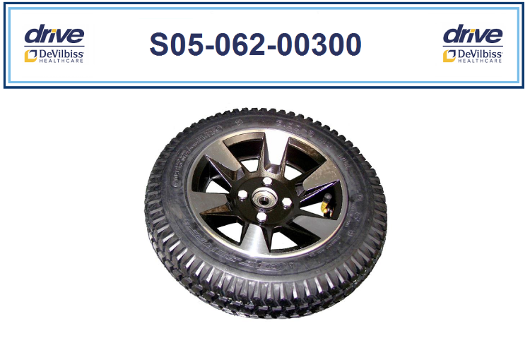 Replacement Full Wheel for Drive Cobra GT4 Scooter (Front Wheel)