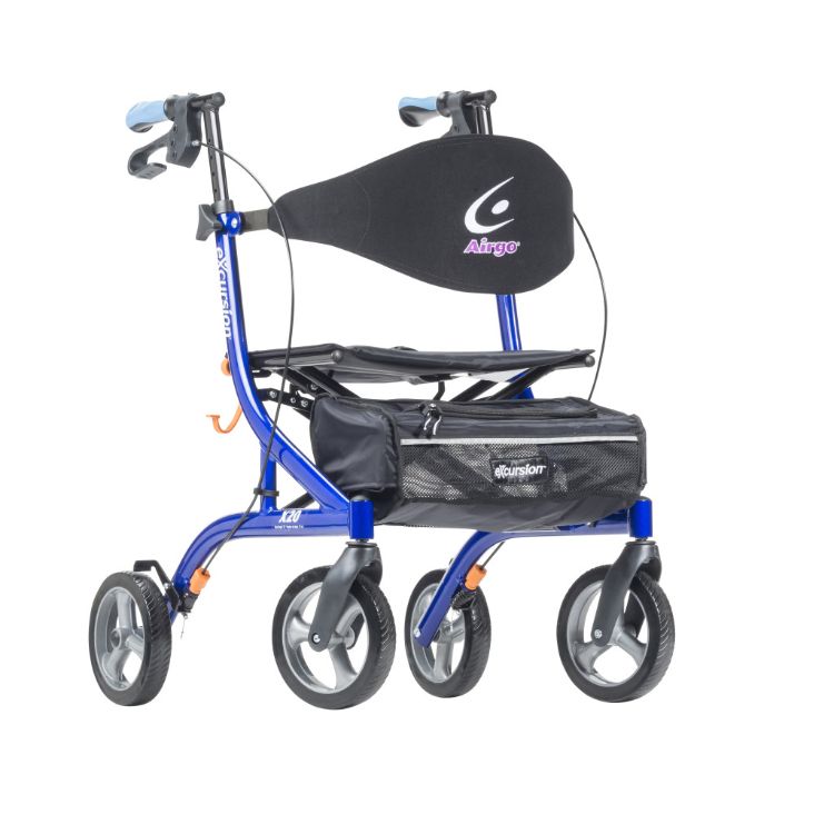 Airgo eXcursion X20 Lightweight Side-Fold Rollator in Pacific Blue