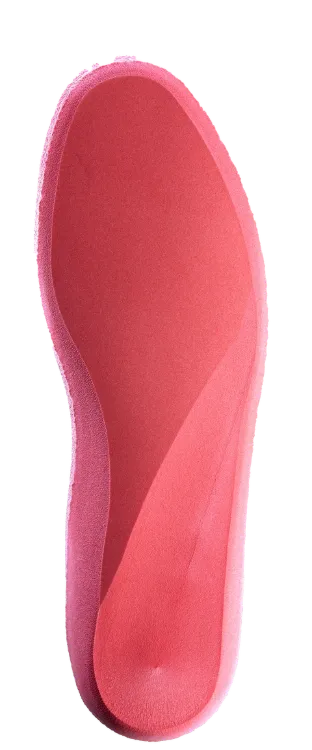 Low Profile Dual Hard Formthotic red high-density orthotic with low arch and cushioned top