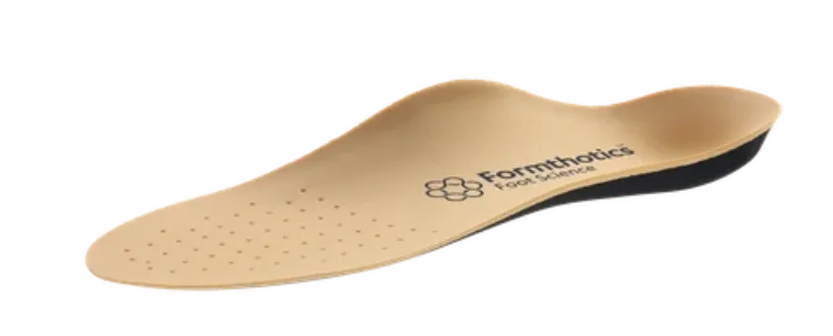 Original Dual Medium Perforated Formthotic tan and black orthotic with perforated forefoot