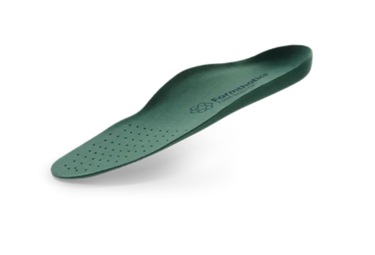 Slimfit Dual Medium Perforated Formthotic green slim-profile orthotic with perforated forefoot