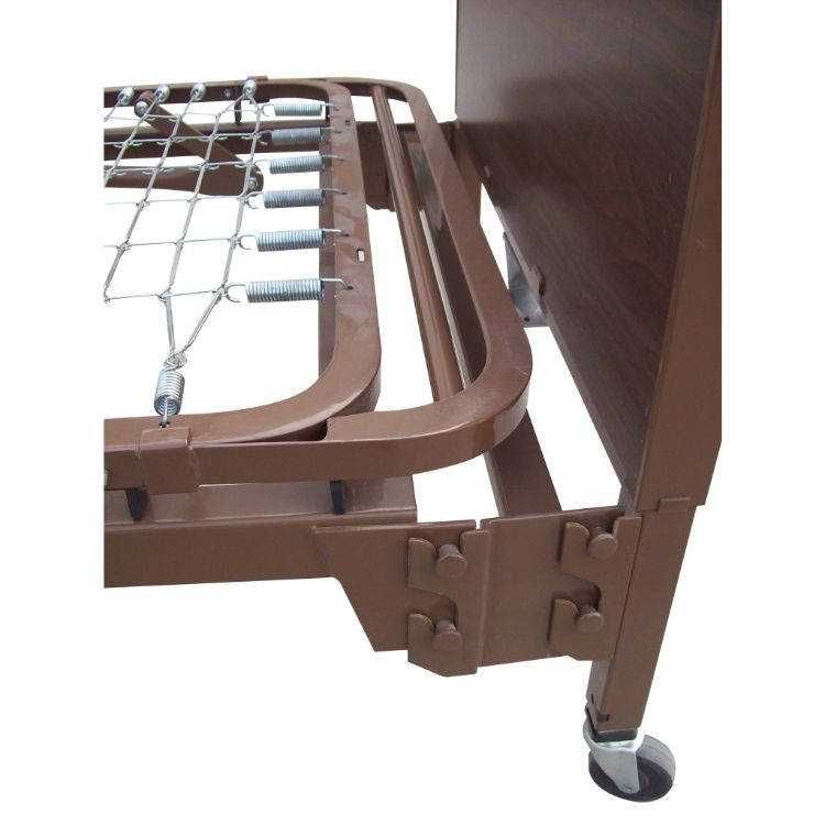 Bed extension kit installed on compatible homecare bed