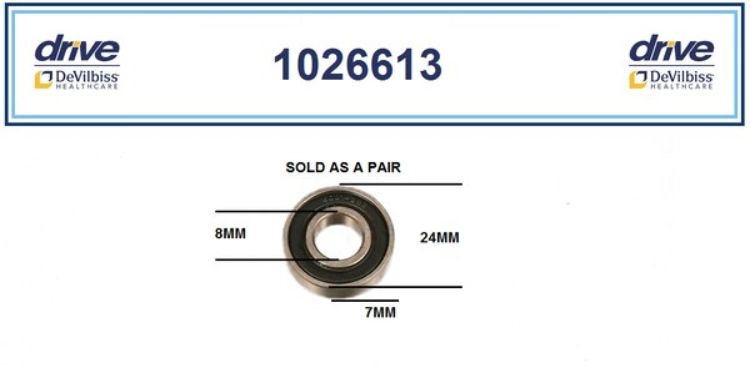 Replacement Rear Wheel Bearings – Drive Medical Nitro DLX Rollator