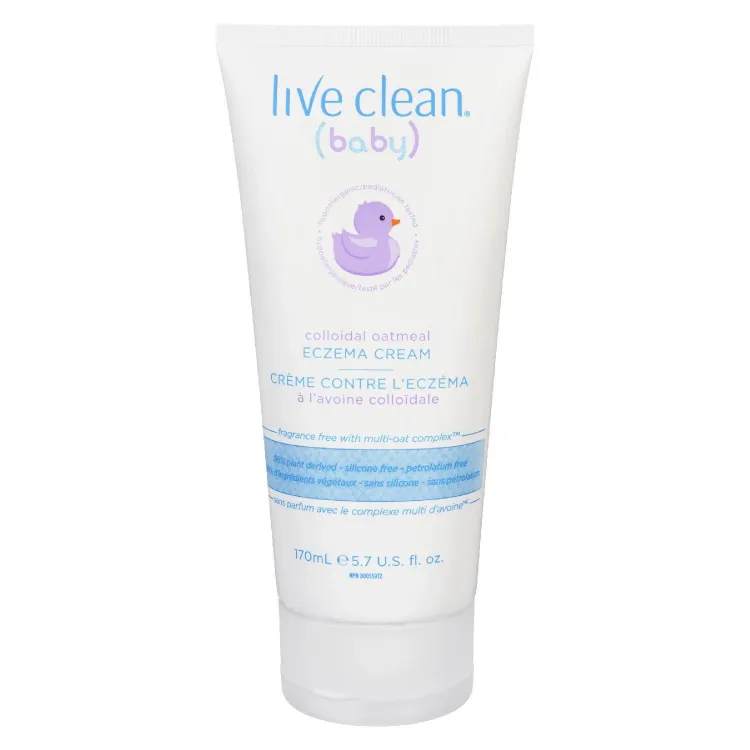 Live Clean Baby Colloidal Oatmeal Eczema Cream for sensitive skin