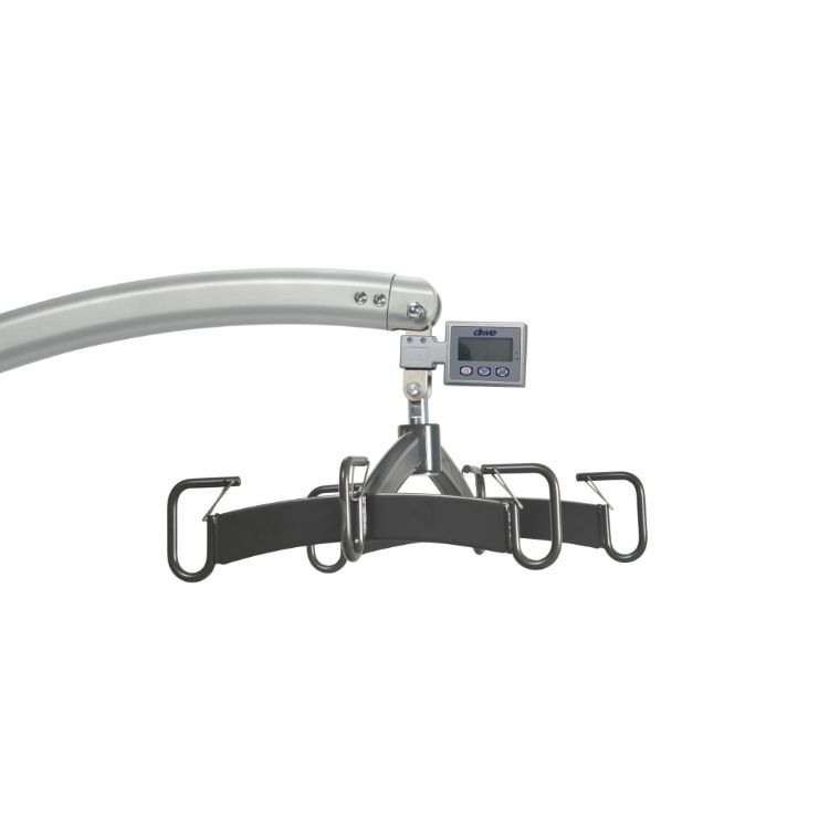 Patient lift scale attached to DRIVE LEVANTAR floor lift