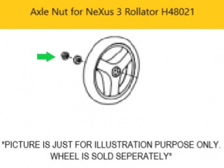 Axle Nut for NeXus 3 Rollator H48021 replacement part