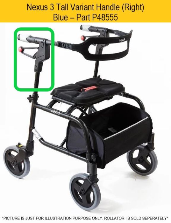 Nexus 3 Rollator tall variant handle right blue P48555