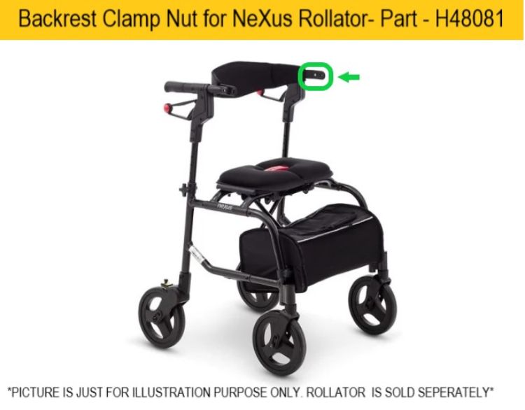 Backrest clamp nut for NeXus One Rollator H48081 replacement part