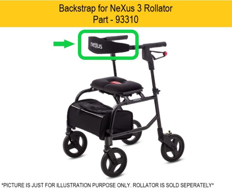 Backstrap for NeXus 3 Rollator part 93310 replacement