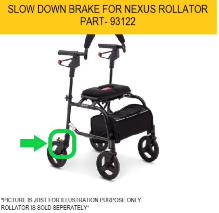 Slow down brake for NeXus rollator part 93122