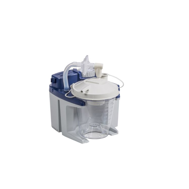 Vacu-Aide portable medical suction machine blue and grey
