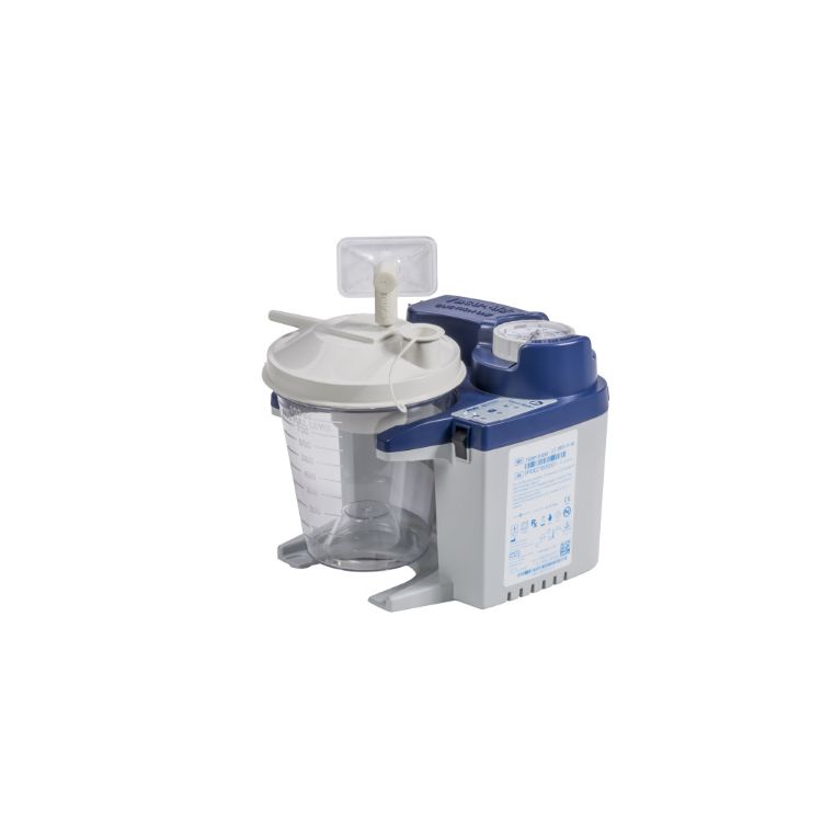 Vacu-Aide portable medical suction machine blue and grey