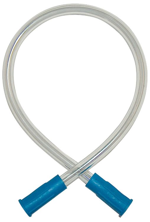 Clear PVC suction tubing with blue tip six foot length for Vacu-Aide 27 LPM portable suction machine