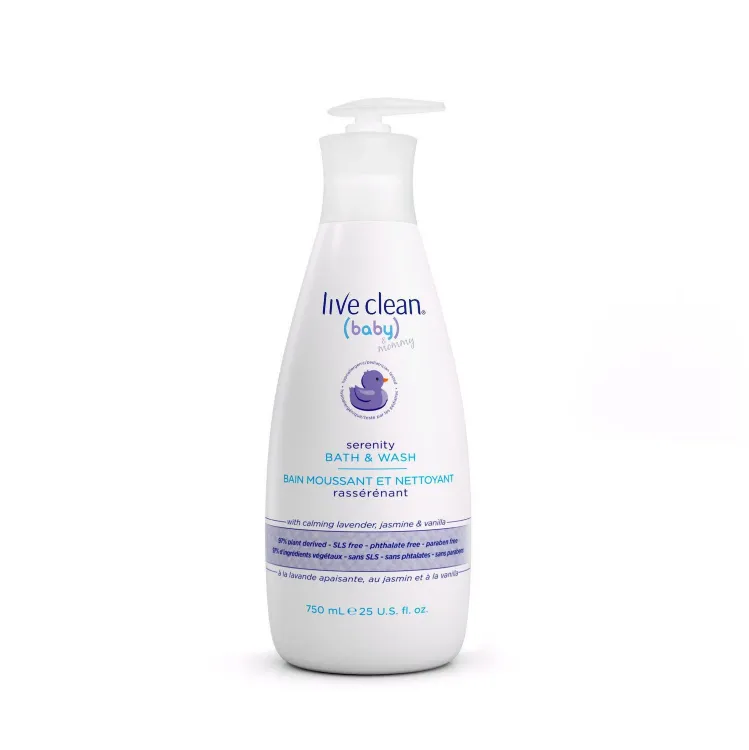 Live Clean Baby and Mommy Serenity Bath and Wash 750 ml tear free cleanser