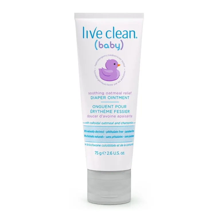 Live Clean Oatmeal Diaper Ointment 75 g Rash Relief