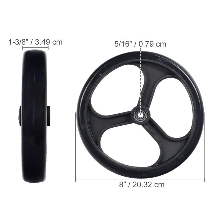 Rear wheel replacement for Nitro Duet Rollator part 9501A75008