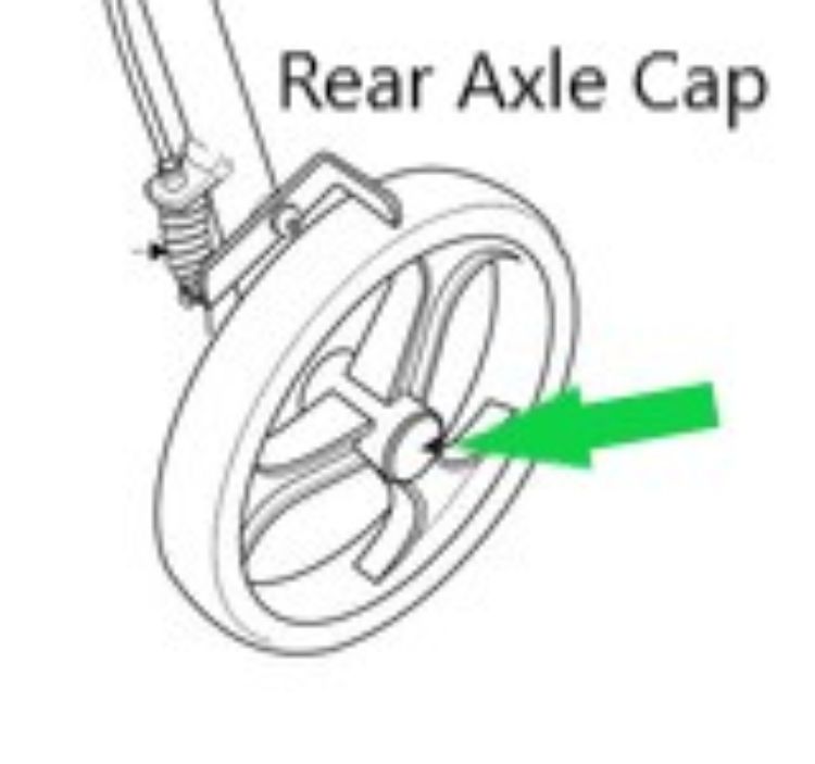 Rear axle cap replacement for Nitro Duet Rollator part 9501A75005