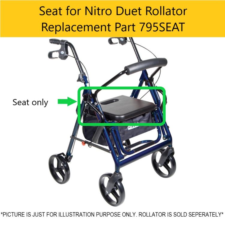 Replacement seat for Nitro Duet Rollator part 795SEAT