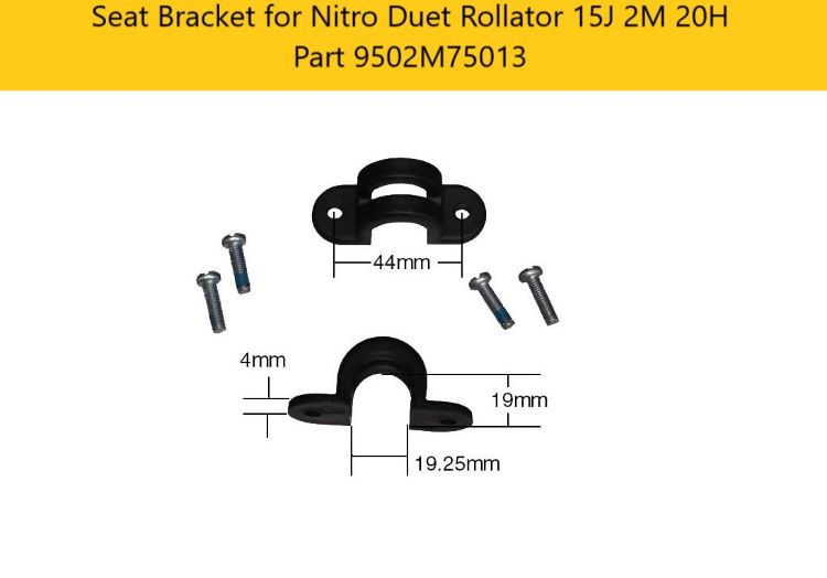 Seat bracket for Nitro Duet Rollator serial numbers 15J 2M 20H part 9502M75013