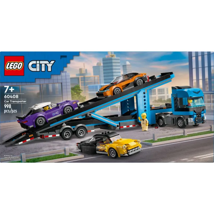 LEGO City Car Transporter Truck with Sports Cars Set 60408 building toy