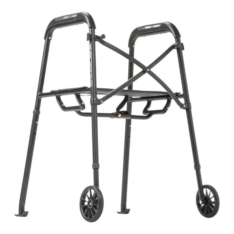 MD by Drive Air-Go Walker MD30100BK lightweight folding walker with seat
