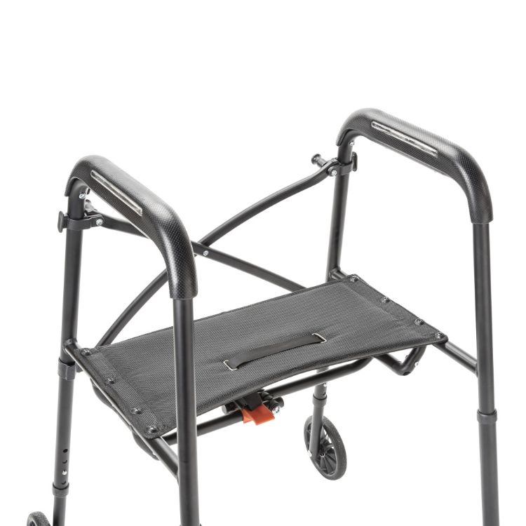 MD by Drive Air-Go Walker MD30100BK lightweight folding walker with seat