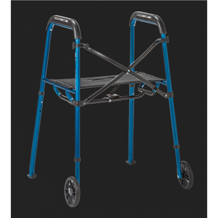 MD by Drive Air-Go Walker MD30100BK lightweight folding walker with seat