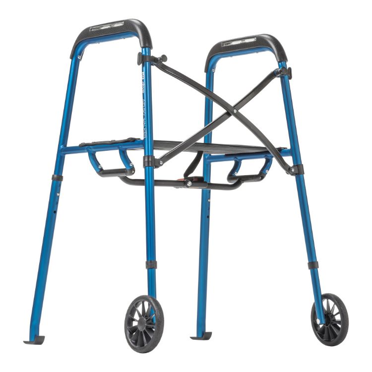 MD by Drive Air-Go Walker MD30100BK lightweight folding walker with seat