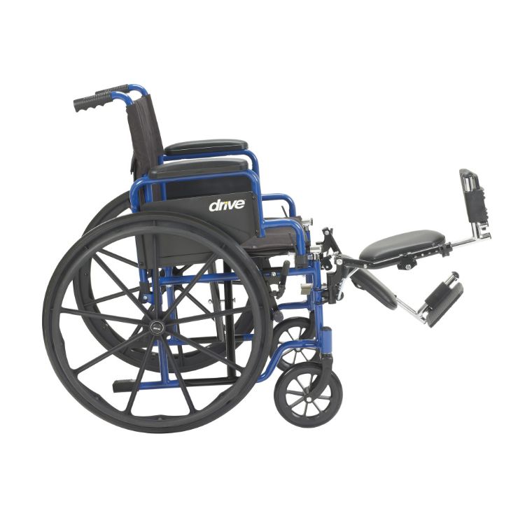 Blue Streak Wheelchair BLS16FBD-ELR with elevating leg rests and flip-back arms