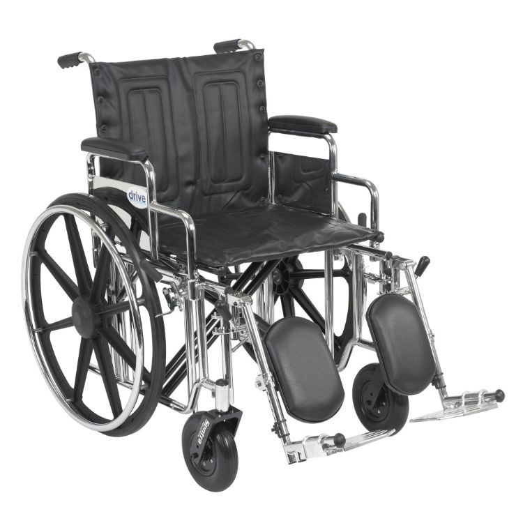 Bariatric Sentra Extra-Heavy-Duty Wheelchair STD20DDA-SF with 500 lb capacity