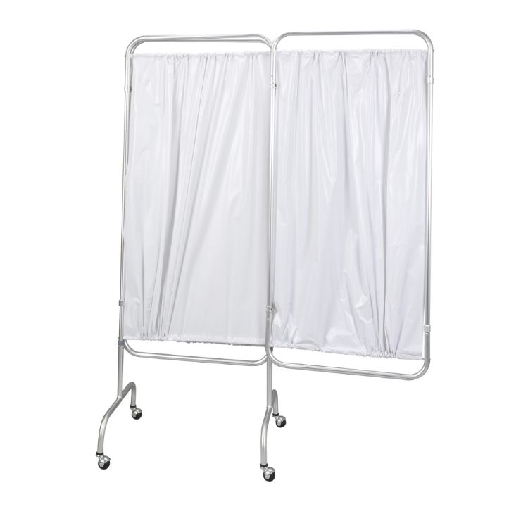 3-Panel Privacy Screen with Aluminum Frame and Hooded Casters