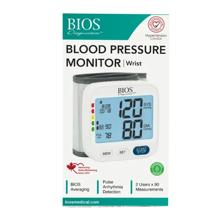 BIOS W200 Wrist Blood Pressure Monitor with Wide-Range Wrist Cuff