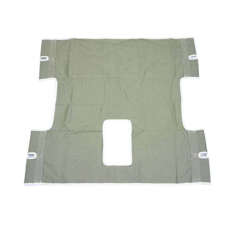 Bariatric Heavy Duty Canvas Sling with Commode Cutout 600 lb Capacity