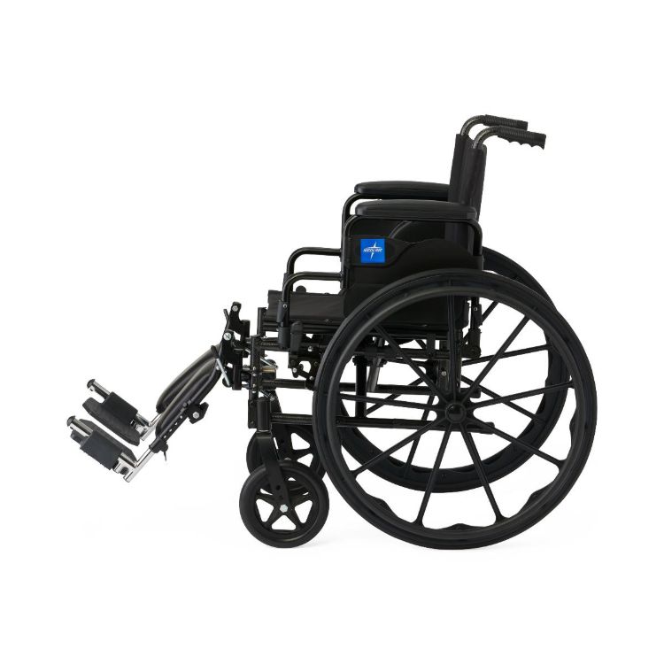 Guardian K4 wheelchair 18 inch with removable desk-length swing-back arms and elevating leg rests