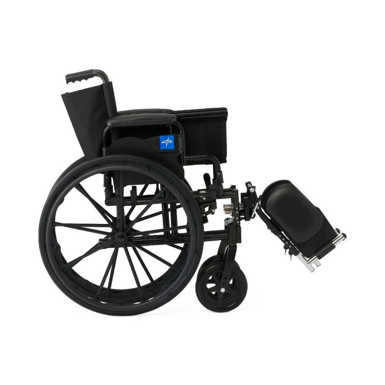 Guardian K4 wheelchair 18 inch with removable desk-length swing-back arms and elevating leg rests