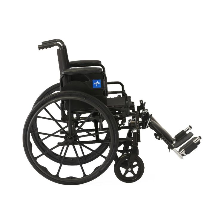 Guardian K4 wheelchair 18 inch with removable desk-length swing-back arms and elevating leg rests