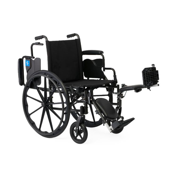 Guardian K4 wheelchair 18 inch with removable desk-length swing-back arms and elevating leg rests