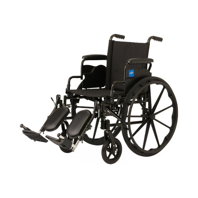 Guardian K4 wheelchair 18 inch with removable desk-length swing-back arms and elevating leg rests